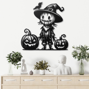 DEKORACJA ścienna Obraz wzór STRACH NA WRÓBLE HALLOWEEN