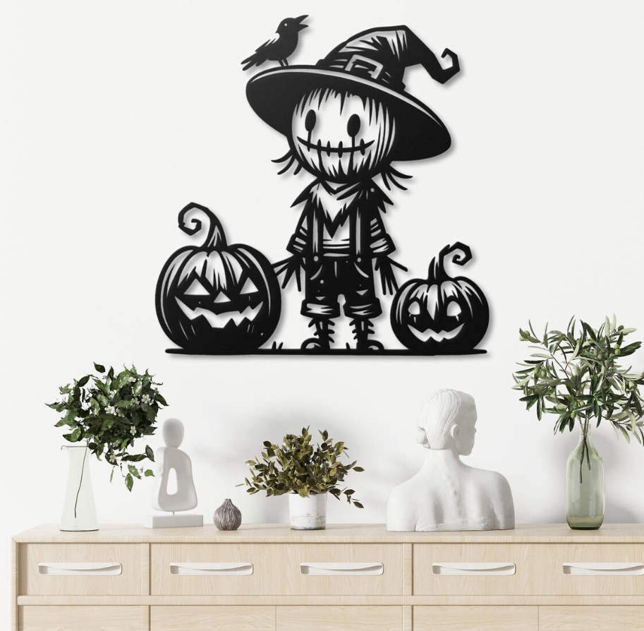 DEKORACJA ścienna Obraz wzór STRACH NA WRÓBLE HALLOWEEN