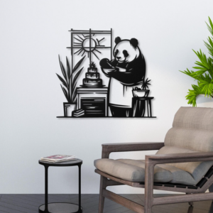DEKORACJA ścienna Obraz wzór GOTUJĄCA PANDA