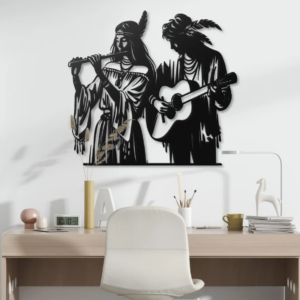DEKORACJA ścienna Obraz wzór BOHO MUZYCY