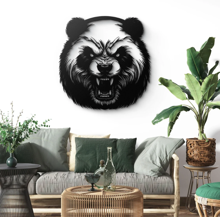 DEKORACJA ścienna Obraz wzór PANDA
