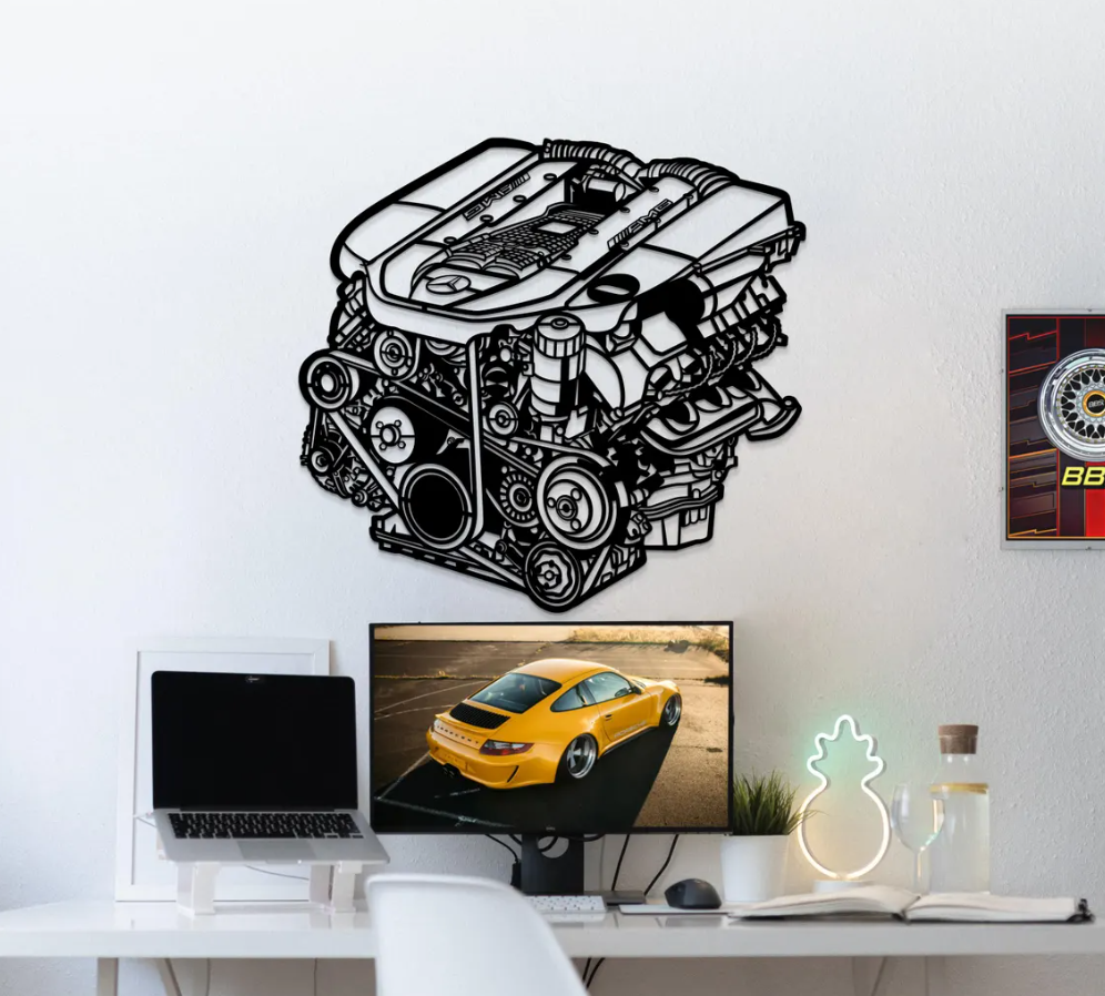 DEKORACJA ścienna Obraz wzór SILNIK MERCEDES AMG