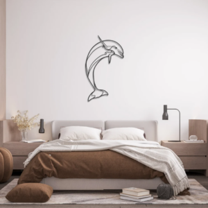 DEKORACJA ścienna Obraz wzór DELFIN