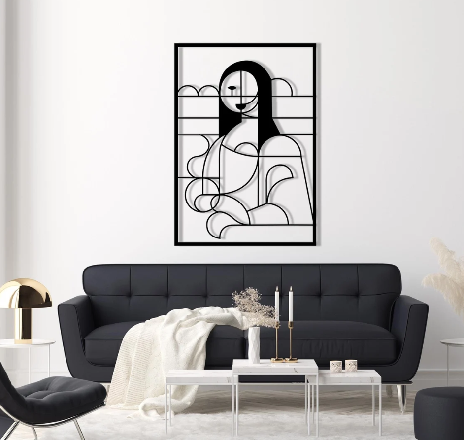 DEKORACJA ścienna Obraz wzór NOWOCZESNA MONA LISA