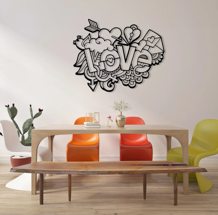 DEKORACJA ścienna Obraz wzór MIŁOŚĆ