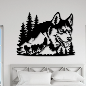 DEKORACJA ścienna Obraz wzór HUSKY