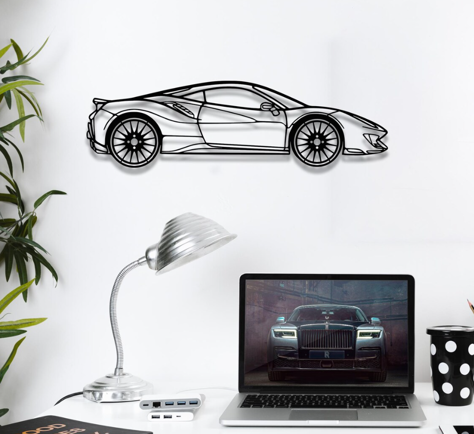 DEKORACJA ścienna Obraz Samochód FERRARI 488 PISTA