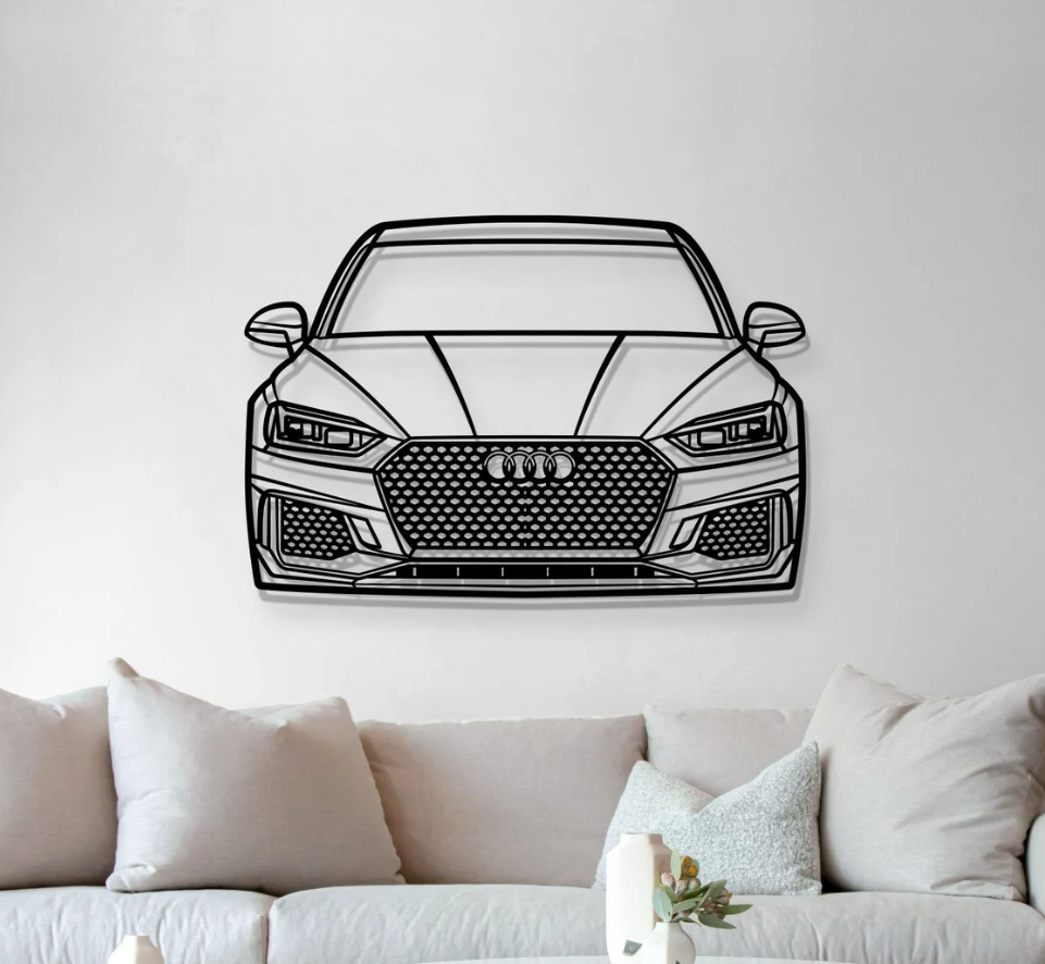 DEKORACJA ścienna Obraz Samochód AUDI RS5 FRONT VIEW 2018