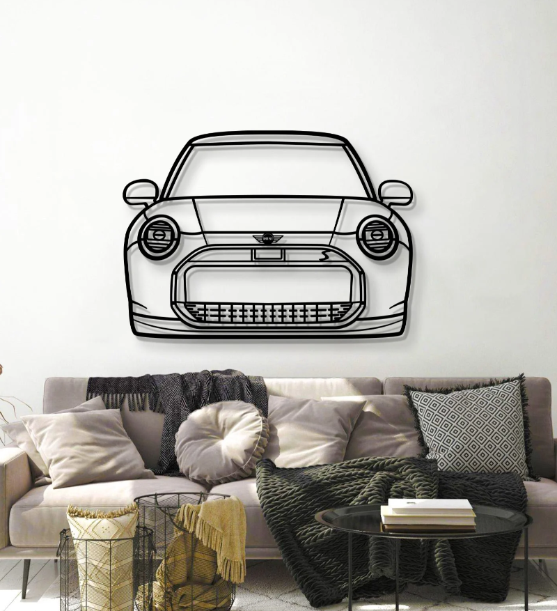 DEKORACJA ścienna Obraz Samochód MINI COOPER EV FRONT VIEW 2004