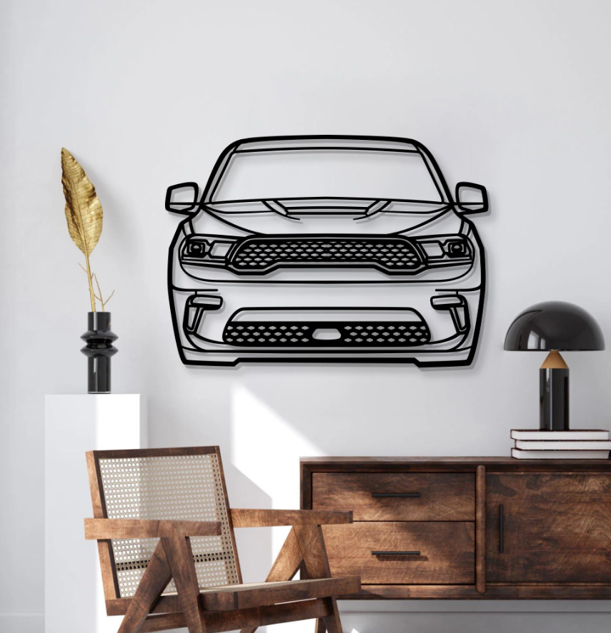DEKORACJA ścienna Obraz Samochód DODGE DURANGO FRONT VIEW 2021