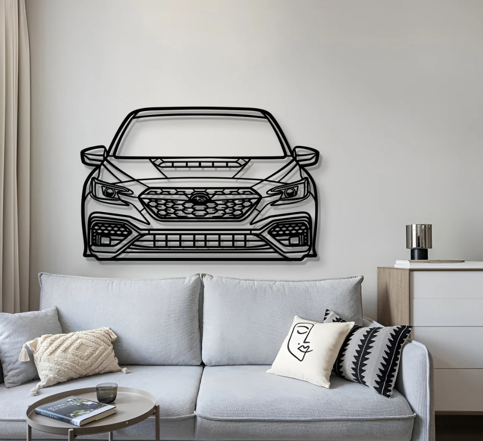 DEKORACJA ścienna Obraz Samochód SUBARU IMPREZA WRX FRONT VIEW 2022