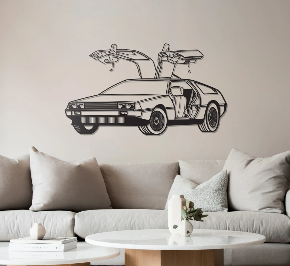 DEKORACJA ścienna Obraz Samochód DELOREAN