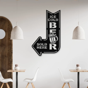 DEKORACJA ścienna Obraz wzór NAPIS BEER