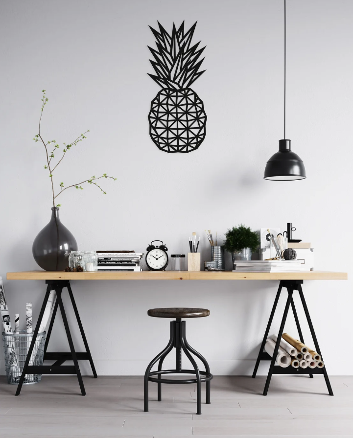 DEKORACJA ścienna Obraz wzór ANANAS