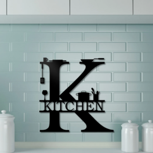 DEKORACJA ścienna Obraz wzór NAPIS KITCHEN - KUCHNIA