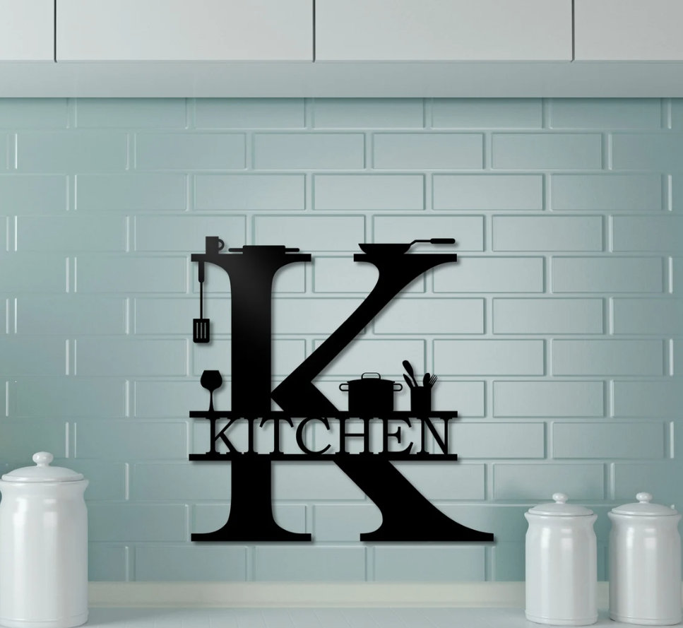 DEKORACJA ścienna Obraz wzór NAPIS KITCHEN - KUCHNIA