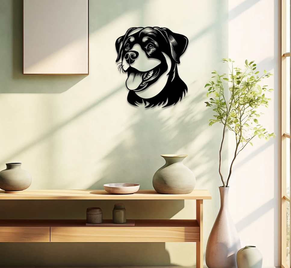 DEKORACJA ścienna Obraz wzór PIES ROTTWEILER