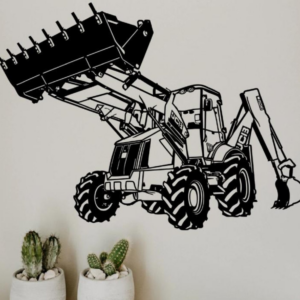 DEKORACJA ścienna Obraz wzór KOPARKO ŁADOWARKA JCB