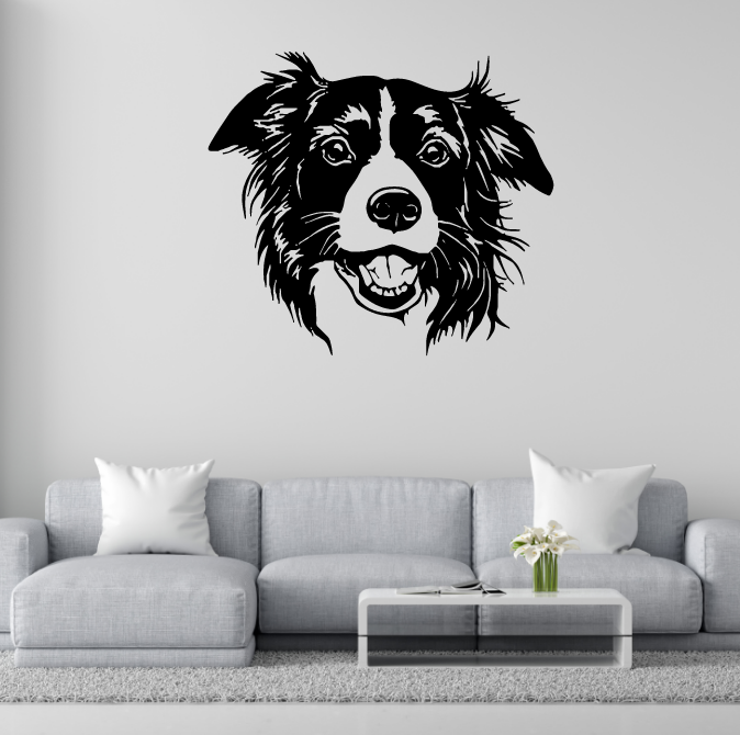 DEKORACJA ścienna Obraz wzór PIES BORDER COLLIE