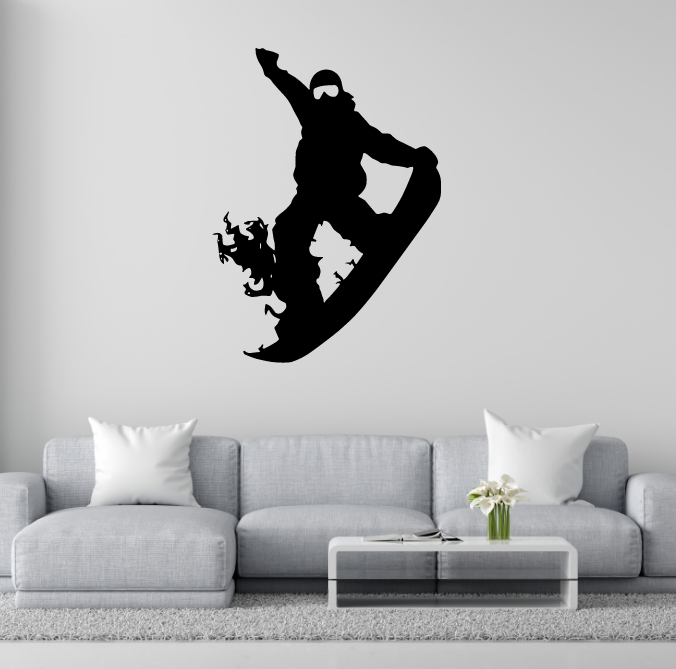 DEKORACJA ścienna Obraz wzór SNOWBOARD