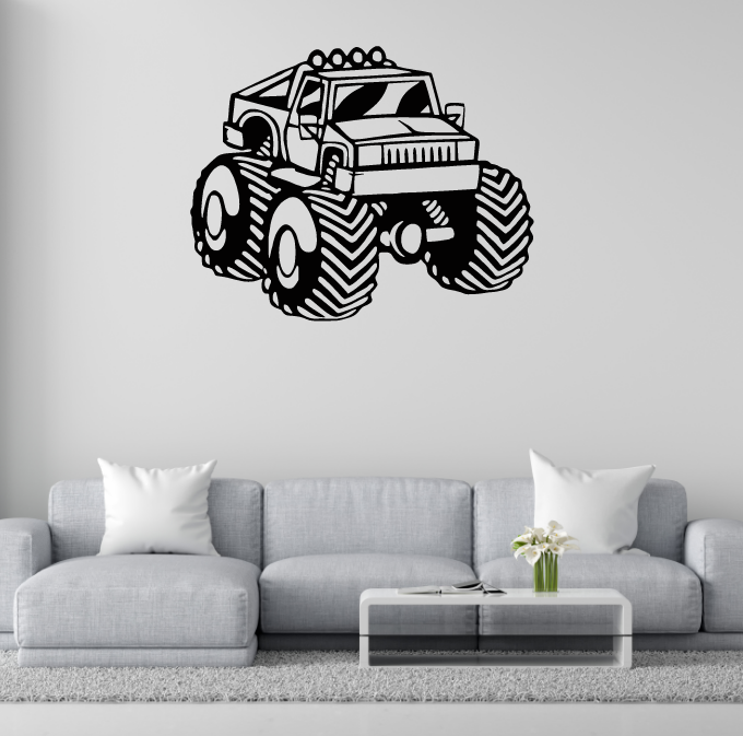 DEKORACJA ścienna Obraz wzór MONSTER TRUCK