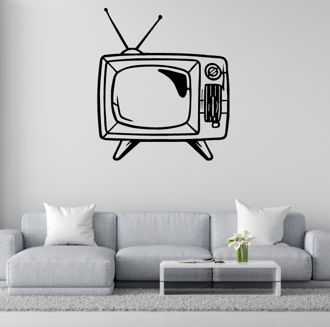 DEKORACJA ścienna Obraz wzór TELEWIZOR
