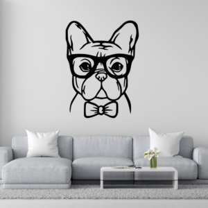 DEKORACJA ścienna Obraz wzór BULLDOG W OKULARACH